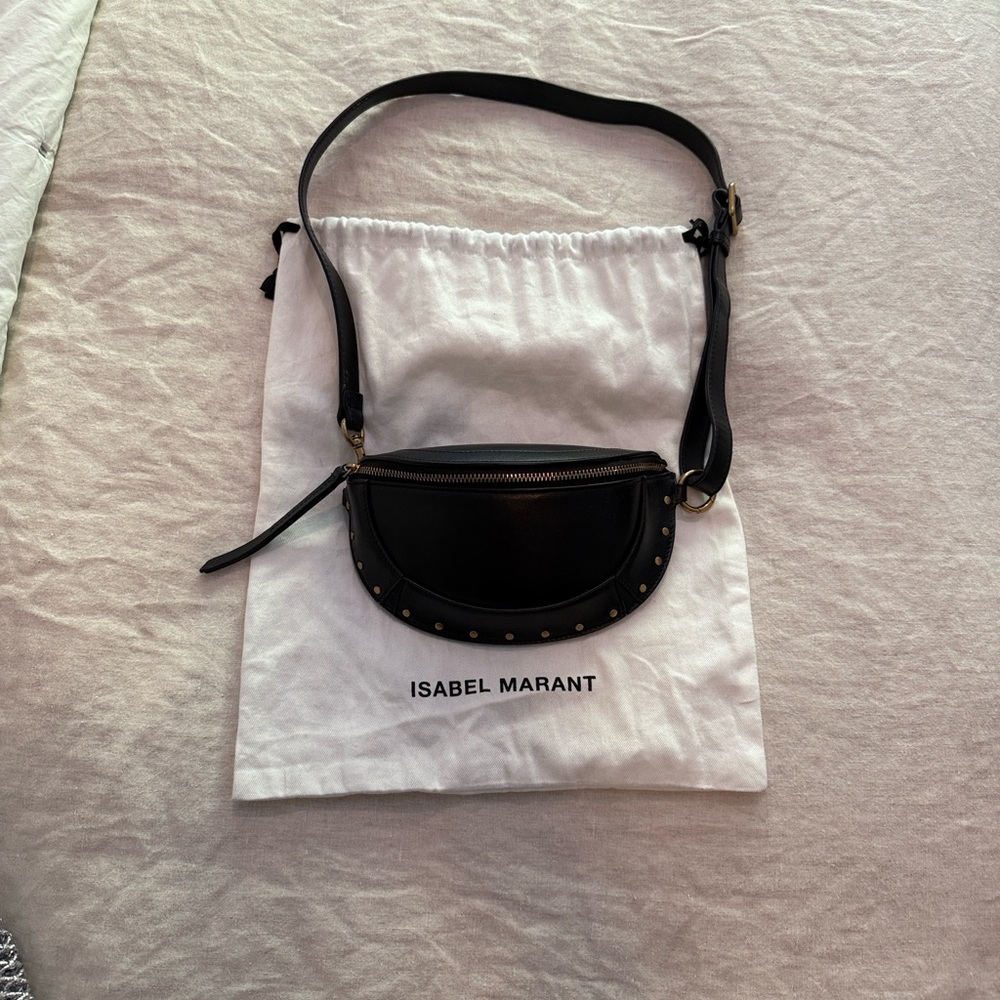 Isabel Marant Black Crossbody Bag with Gold Accents